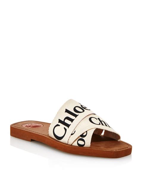 chloe woody slide|chloe woody flat mule sandal.